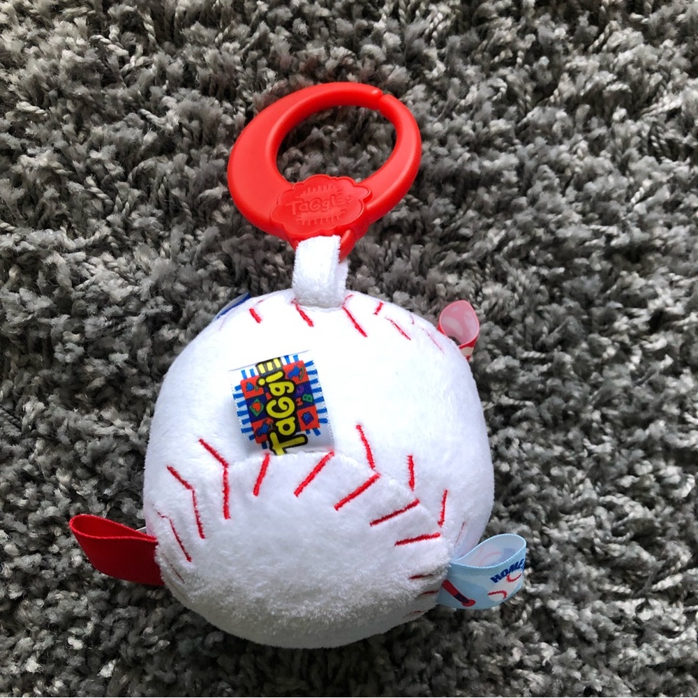 Taggies Home Run Baseball Lovey Plush Toy